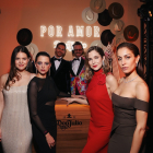 Isabelle Junot, Macarena Gómez, Natalia Sánchez e Hiba Abouk en la fiesta de los Goya en el pabellón de la Feria de Valladolid - PEPINO MARINO