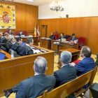 Una de las sesiones del juicio por las prejubilaciones de Caja Segovia celebrado en la Audiencia provincial.-ICAL
