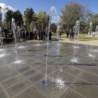 Imagen panorámica de la fuente interactiva del nuevo parque Tomás Rodríguez Bolaños.-PHOTOGENIC / PABLO REQUEJO