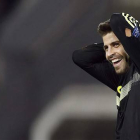 Piqué durante el partido de la selección española en Macedonia este martes.-EFE / KAI FORSTERLING