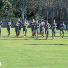 Los jugadores del Valladolid durante el entrenamiento.-Miguel Núñez/ Photo-deporte