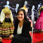 Susana Merlo, en una de las salas del Museo Mariemma de Íscar, que reúne una parte de su colección de trajes, uno de los puntales del legado que la bailarina donó a su pueblo natal.-ARGICOMUNICACIÓN