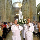 La imagen de la Virgen de Fátima a su llegada a la catedral-ICAL
