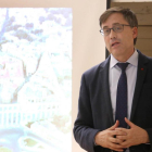 El director general de Patrimonio Cultural, Enrique Saiz, imparte una charla sobre 'Los planes territoriales de intervención en el Patrimonio' dentro de las Jornadas Culturales del Románico Norte.-ICAL