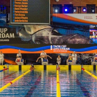 Aspecto general de la piscina en la Amsterdam Swim Cup.-ASC