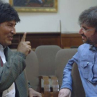 Évole con el presidente de Bolivia, Evo Morales.-Foto: LA SEXTA
