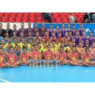 Las gimnastas del CD La Victoria, club dominador en el Promesas Conjuntos de Valladolid.-EL MUNDO