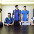 David González, Adrián Arnaiz, Jorge Gómez, Rubén Martínez y Rodrigo Baranda, forman parte del grupo de estudiantes que han desarrollado Coppyx.-SANTI OTERO