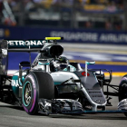 Rosberg, durante la carrera del Gran Premio de Singapur-EFE