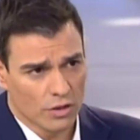 Momento de la entrevista de Sánchez en Tele 5.-EL PERIÓDICO