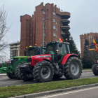 Los tractores en la avenida Salamanca de Valladolid.-E. M.