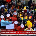 Imagen de una de las manifestaciones a favor de 'Los Simpson' en Bolivia.-