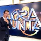 Javier Cárdenas, en el plató de Hora punta.-
