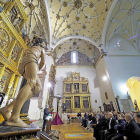 Luis Argüello pronuncia el pregón de Semana Santa de Medina del Campo, ayer en la iglesia de Santiago el Real.-EL MUNDO