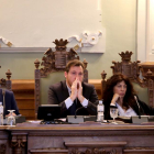 El alcalde de Valladolid, Óscar Puente, durante el pleno extraordinario del Ayuntamiento para adoptar la posición del Ayuntamiento en la reunión de la Sociedad Valladolid Alta Velocidad-ICAL