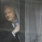 Julian Assange, en la Embajada de Ecuador en Londres.-KIRSTY WIGGLESWORTH