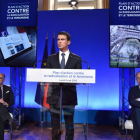 El primer ministro francés, Manuel Valls, durante la presentación del nuevo paquete de medidas contra la radicalización.-AFP / ERIC FEFERBERG