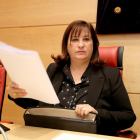 Comisión no permanente en las Cortes para evaluar el cumplimiento de la Ley contra la violencia de género en Castilla y León. Comparecen la abogada de la Asociación de Ayuda a víctimas de Agresiones Sexuales y Violencia Doméstica (Adavas) Manuela Torres.-ICAL