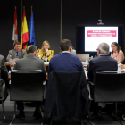 La consejera de Hacienda, Pilar del Olmo, preside la reunión de la Sección de Comercio del Consejo Castellano y Leonés del Comercio-Ical