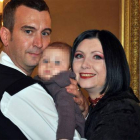 David Haines, con su mujer, Dragana, y una de sus hijas.-