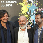El director Carlos Polo Menárguez junto a Chema del Barco y Antonio de la Torre en la presentación de  ‘El plan’.-ICAL