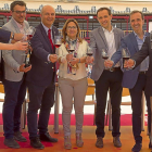Felipe Nalda, Tomás del Bien,  Jorge Llorente, Mayte Martín Pozo y otras autoridades, en la Feria del Vino de Toro.-ICAL