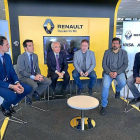 De izquierda a derecha, Gómez (Diputación), Lahuerta (Junta), Valdivielso (VASA), Torres (APDV), Bustos (Ayuntamiento) e Hidalgo (UEMC).-EL MUNDO