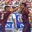 Enrich y Luna, cuando ambos compartían equipo con el Eibar.-EL PERIÓDICO