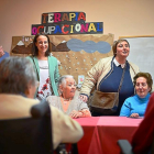 Luis Fuentes y Pilar Vicente ayer, durante su visita a ‘El Fontán’.-EL MUNDO