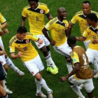 La selección colombiana celebrando un gol en el Mundial de Brasil 2014.-EL PERIÓDICO