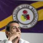 El presidente del CB Valladolid, Sunil Bhardwaj, en las oficinas del club.-Miguel Ángel Santos