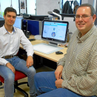 Diego Santos y Alejandro Viloria en las instalaciones de HP en el Parque Tecnológico de León.-EL MUNDO