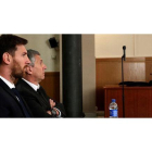 Leo Messi, en junio, a su llegada a la Audiencia de Barcelona para asistir al juicio.-RICARD CUGAT