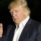 El presidente estadounidense, Donald Trump, el pasado domingo en Washington.-RON SACHS POOL