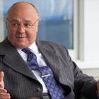 Russell Crowe, caracterizado como Roger Ailes, en La voz más alta.-EL PERIÓDICO