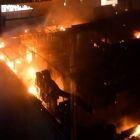 Incendio en un restaurante de Bombay.-AFP