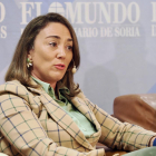 La consejera de Movilidad y Transformación Digital, María González Corral, en el Club de Prensa de El Mundo de Valladolid.- PHOTOGENIC