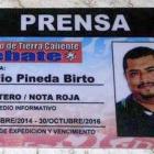 Cecilio Pineda Birto, periodista mexicano asesinado.-