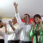 Ana Sánchez, José Luis Gómez, Luis Tudanca y Micaela Navarro en el acto público celebrado en Zamora-ICAL