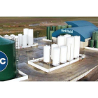 Imagen aérea de las instalaciones de Fertifluid Fertilizantes SL, empresa ubicada en Villalar de los Comuneros (Valladolid). /-E.M.
