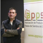 Javier Díaz, presidente de Appse, en una jornada técnica sobre patata de siembra organizada por Caja Rural  en Burgos. /-RAÚL G. OCHOA