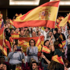 Marea de banderas españolas en el mitin de Vox en Palma de Mallorca, el pasado 20 de abril.-EFE