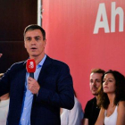 Pedro Sánchez, durante un mitin en Jaén a principios de octubre.-EUROPA PRESS / FRANCIS J. CANO