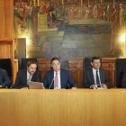 Lupicinio Rodrigo, Marcos Martínez, Jaime González y José Antonio Velasco, en la imagen de archivo durante uno de los últimos plenos de la Diputación-Marciano
