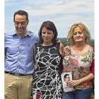 Adriana Lastra, en el centro, ayer en Zamora.-ICAL