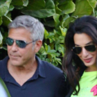 George Clooney y Amal Alamuddin.-