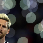 Messi, en el partido de Argentina contra Uruguay en Mendoza.-REUTERS / MARCOS BRINDICCI