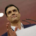 Pedro Sánchez, durante la noche electoral del pasado 20 de diciembre.-JOSÉ LUIS ROCA