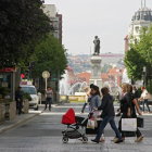 La calle más céntrica de León, Ordoño II, sin coches.-ICAL
