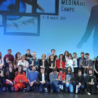 Foto de familia de los galardonados en la Semana de Cine de Medina del Campo.-S. C.M.